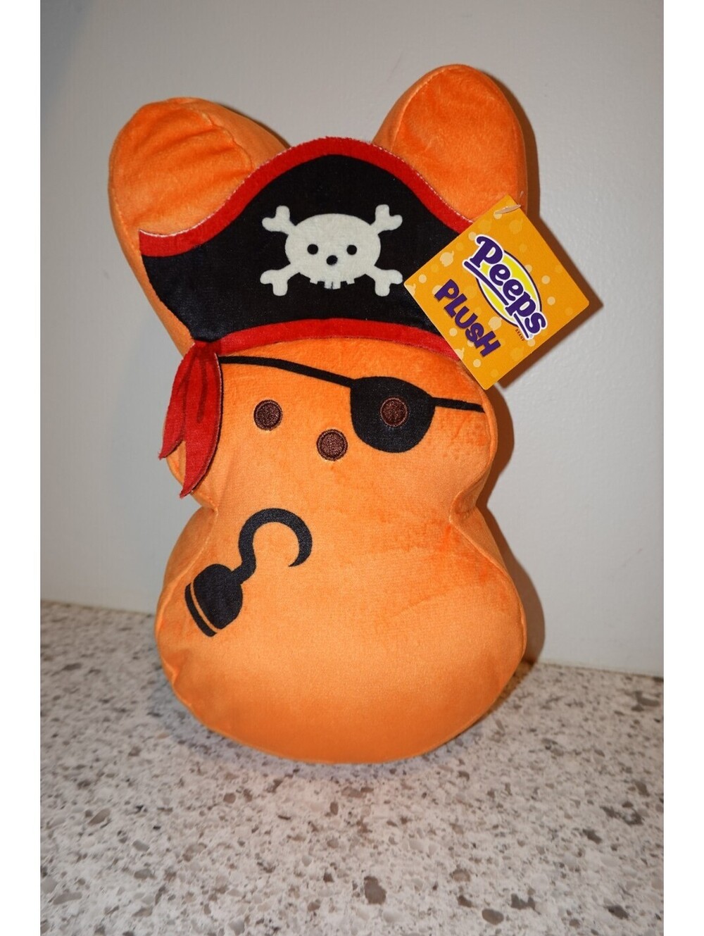 12" PEEPS PIRATE BUNNY PLUSH with Eye Patch HALLOWEEN NWT